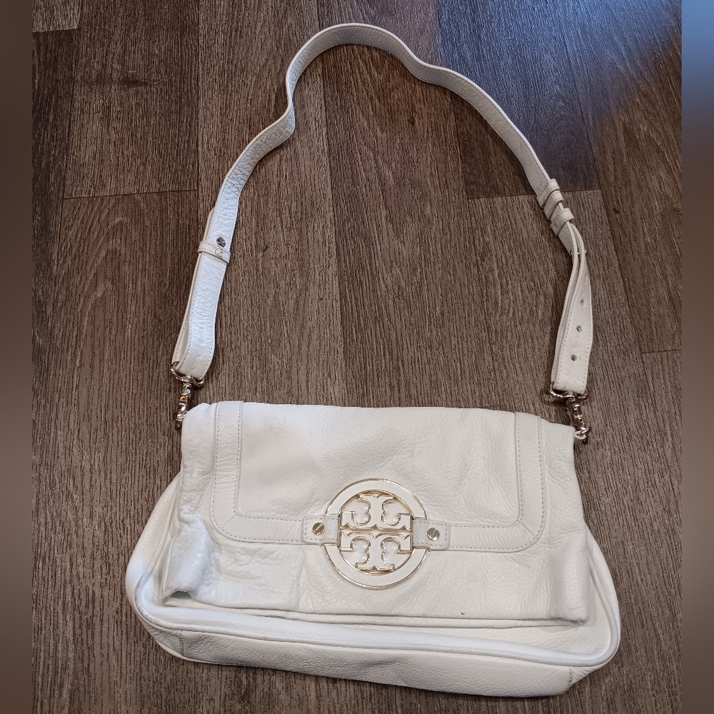 Tory Burch Amanda Foldover Convertible Crossbody Cream